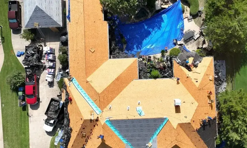Professional Roof Repair being performed in Katy